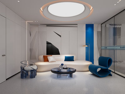 现代公司洽谈室 接待区3d模型 现代公司洽谈室 接待区