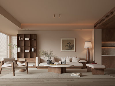 现代中古风卧室