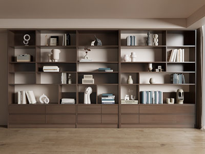 现代中古风装饰书柜