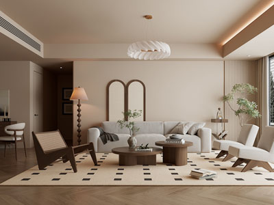 法式中古风客厅餐厅