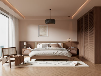 现代中古风卧室