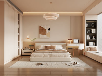 现代奶油风卧室