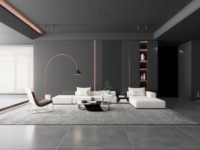 现代暗黑风客厅