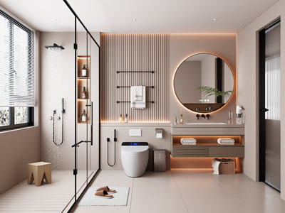 现代卫浴间 洗手间