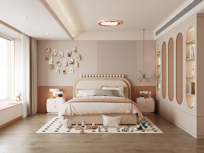 现代奶油风卧室