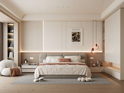 现代奶油风卧室