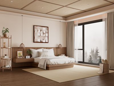 现代中古风卧室