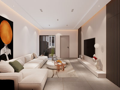 现代奶油风客厅