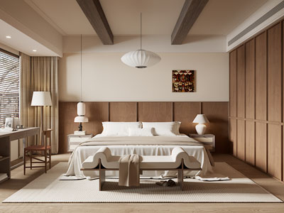 现代中古风卧室