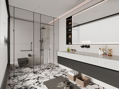 现代卫浴间 洗手间