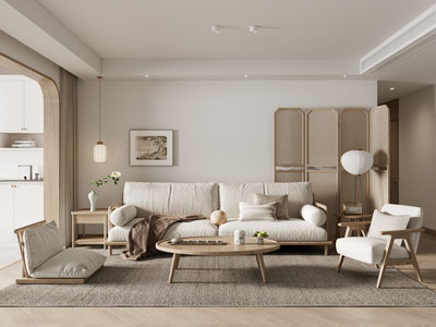 新中式奶油风客厅