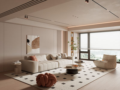 现代奶油风客厅