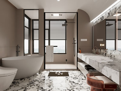 现代卫浴间 洗手间