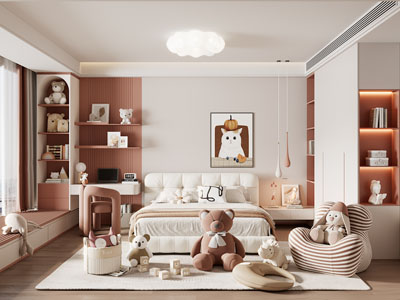 现代奶油风卧室