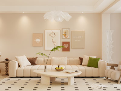 现代奶油风客厅