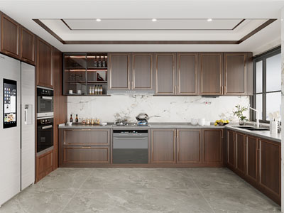 新中式厨房3d模型 新中式厨房