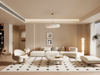 现代奶油风客厅