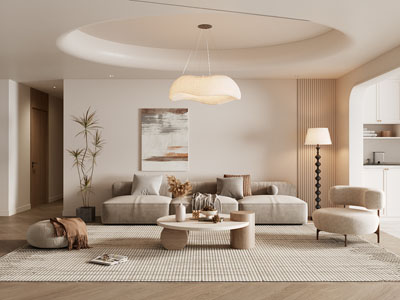 现代奶油风客厅