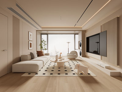 现代奶油风客厅