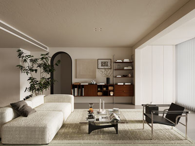 法式奶油风客厅