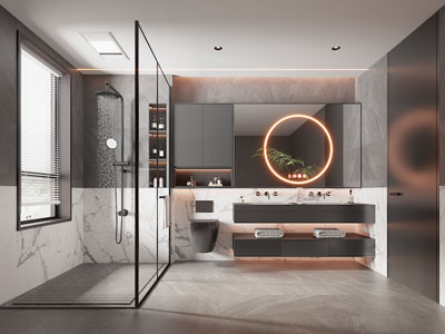 现代卫浴间 洗手间