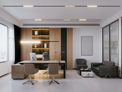 现代董事长 总经理办公室3d模型 现代董事长 总经理办公室