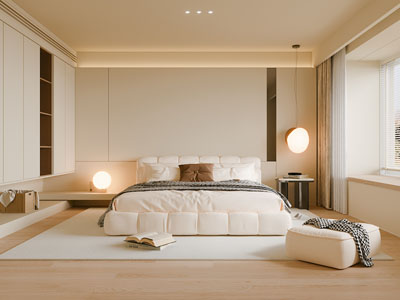 现代奶油风卧室