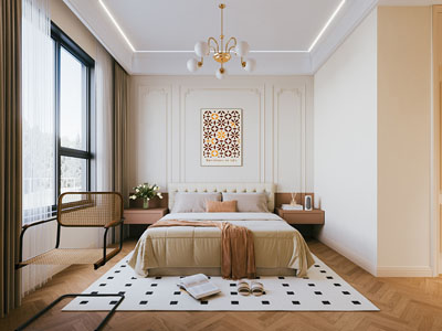 现代奶油风卧室