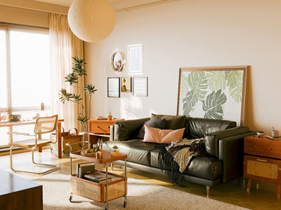 侘寂风中古风客厅