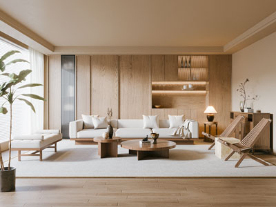 现代中古风客厅