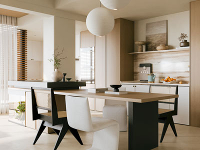 侘寂风餐厅3d模型 侘寂风餐厅