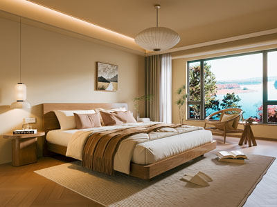 侘寂风中古风卧室