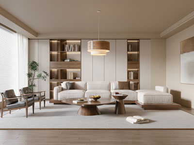 现代中古风客厅