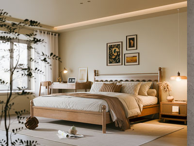 现代中古风卧室