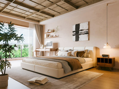 现代中古风卧室