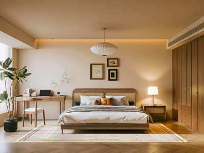 侘寂风中古风卧室