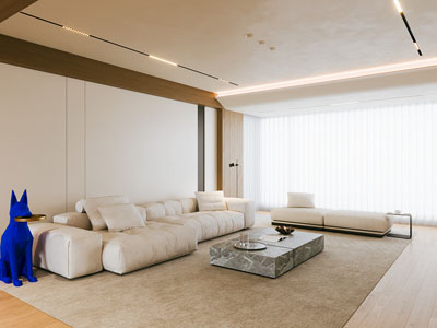 现代奶油风客厅