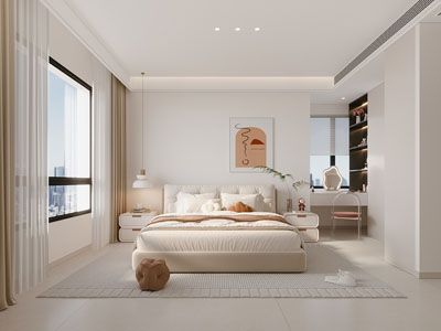 现代奶油风卧室