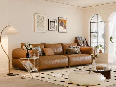 法式客厅 双人沙发 茶几组合