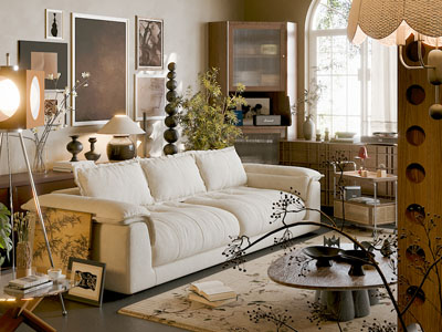 法式中古客厅双人沙发 茶几组合