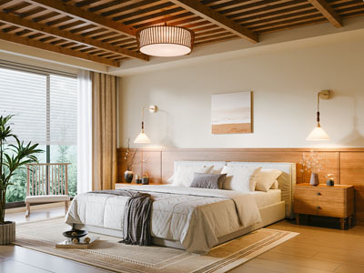 现代中古风卧室