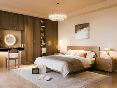 现代中古风卧室