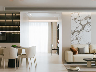 现代客厅餐厅