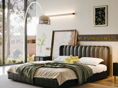 现代卧室双人床