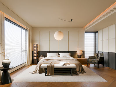 侘寂风中古卧室