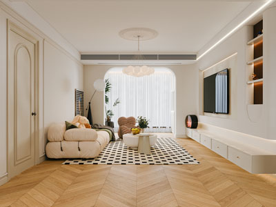 法式奶油风客厅