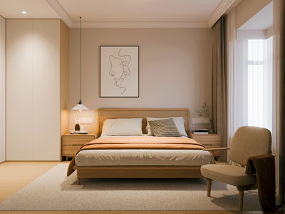 现代中古风卧室