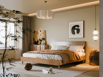 现代中古风卧室