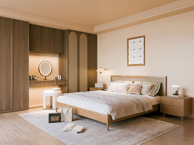 日式原木风卧室