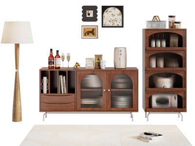 现代中古风餐边柜